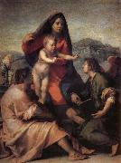 Andrea del Sarto Holy famil and angel painting